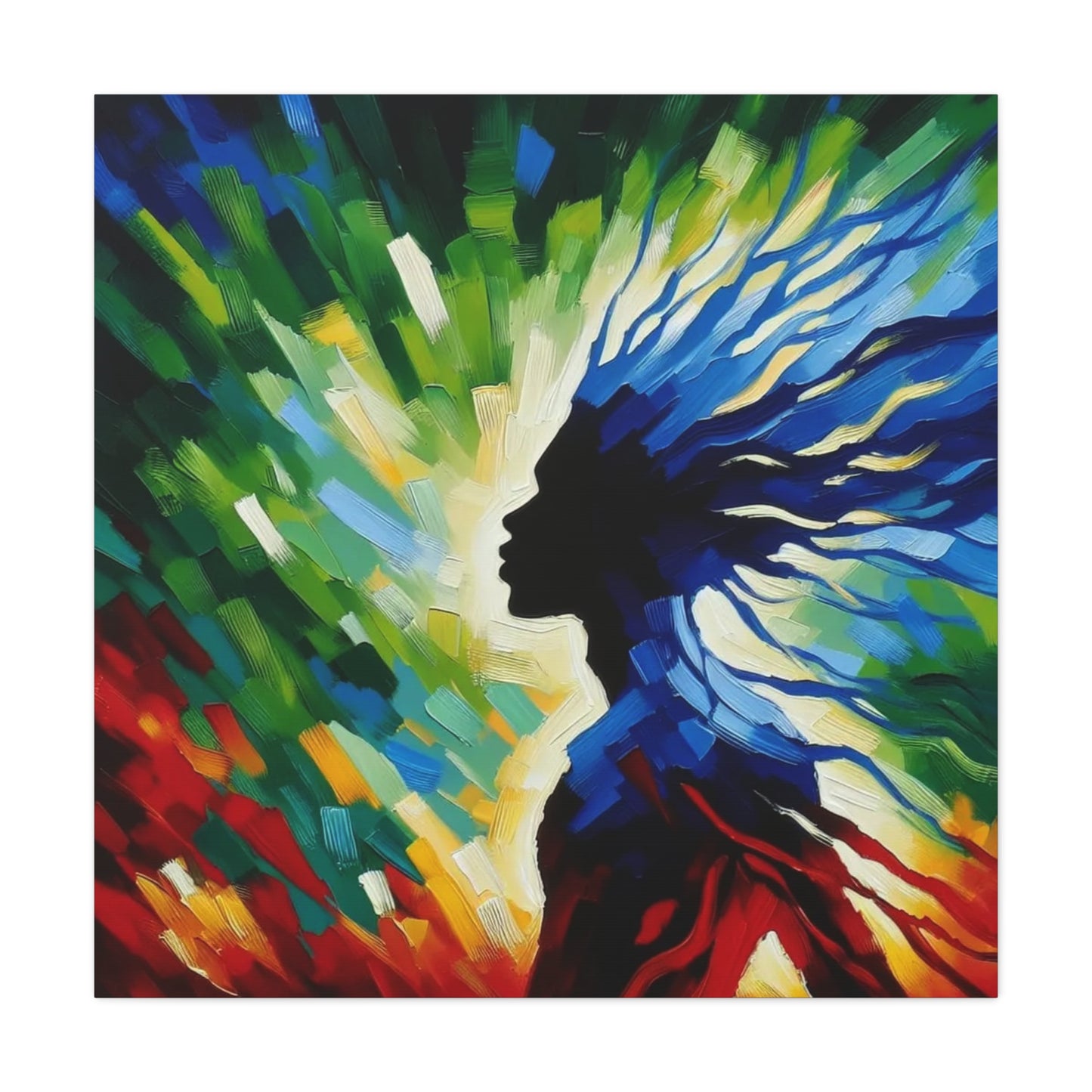 Abstract Man Black Canvas Art