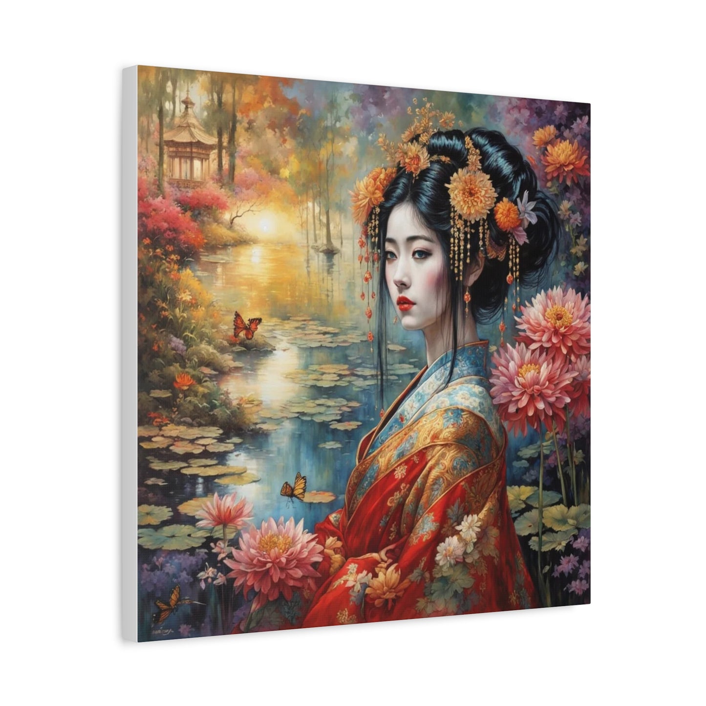 Beautiful Woman Asian Abstract Art