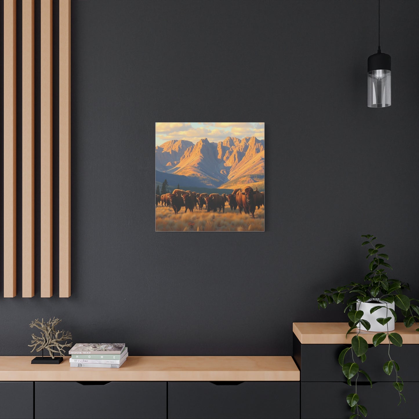 Canvas Print -Buffalo at the Black Hills Wall Art