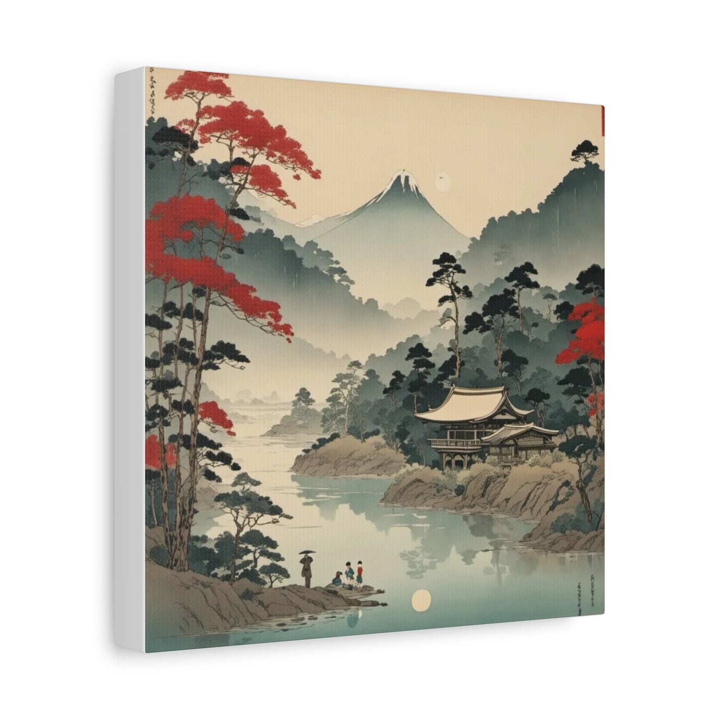 Home by the Lake Asian Abstract Art
