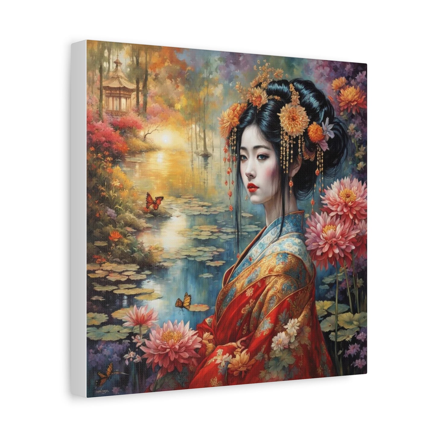 Beautiful Woman Asian Abstract Art