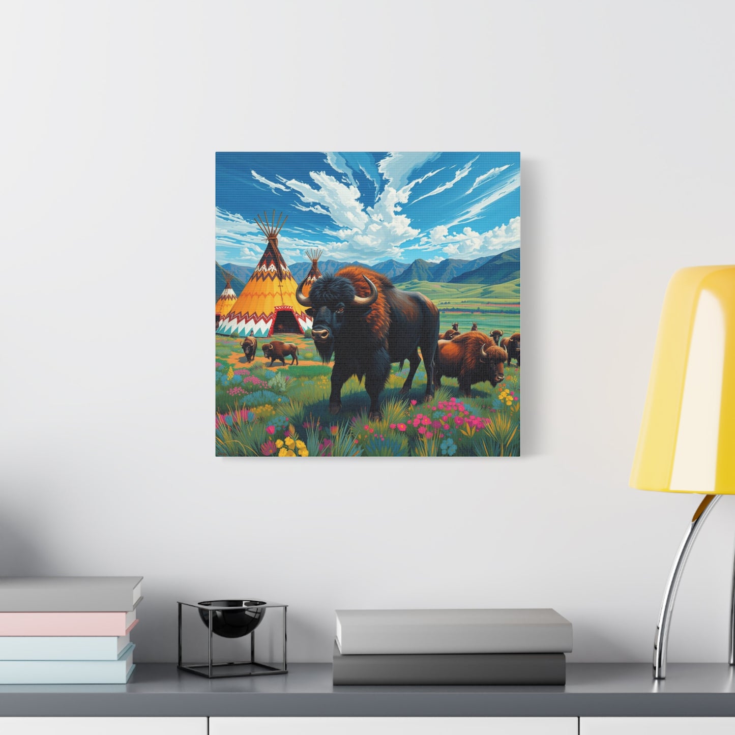 Canvas Print -Vibrant Buffalo Wall Art