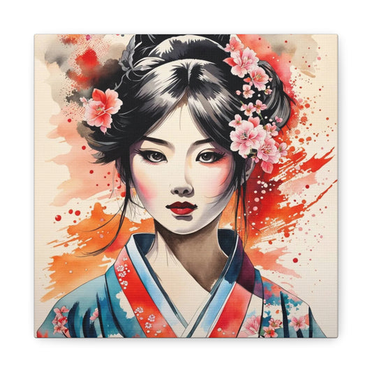 Geisha Asian Abstract Art