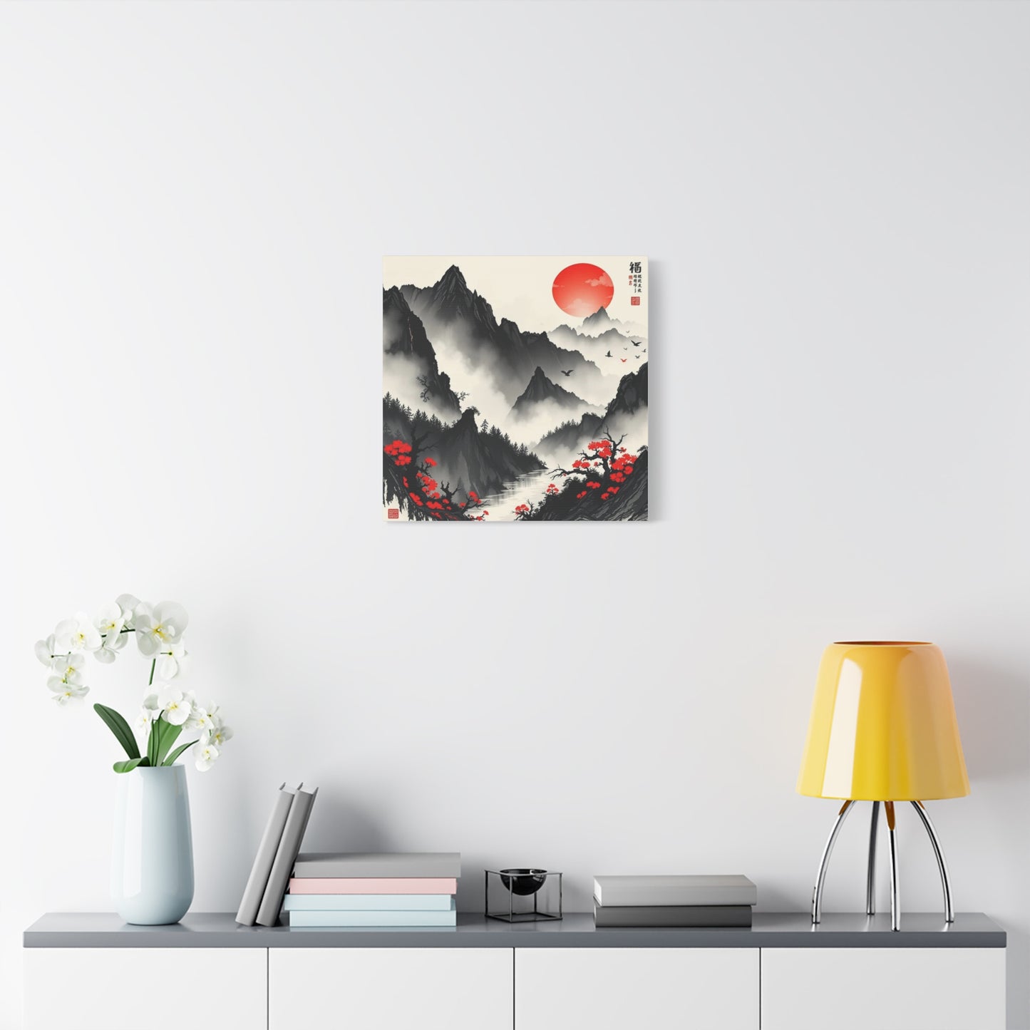 Fog on the Mountains Asian Abstract Art