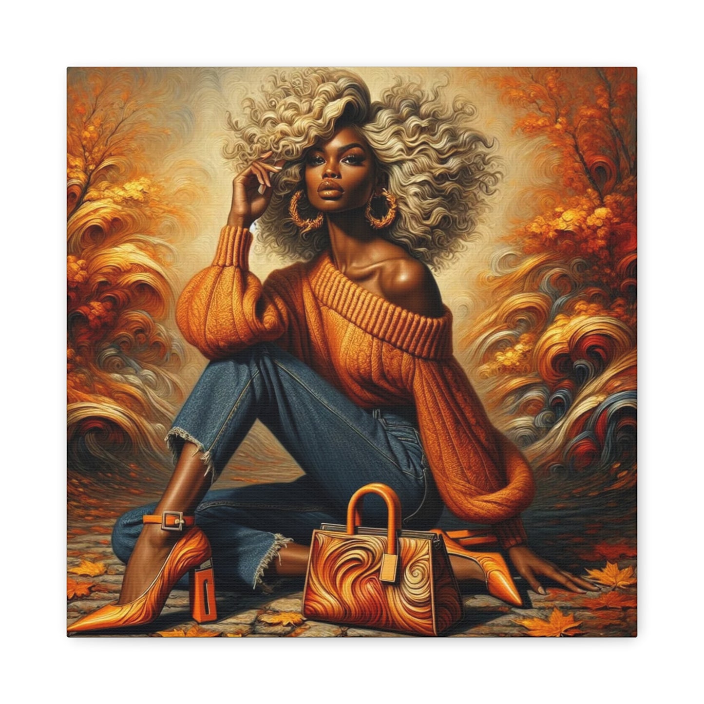 Beautiful Black Woman Canvas Art