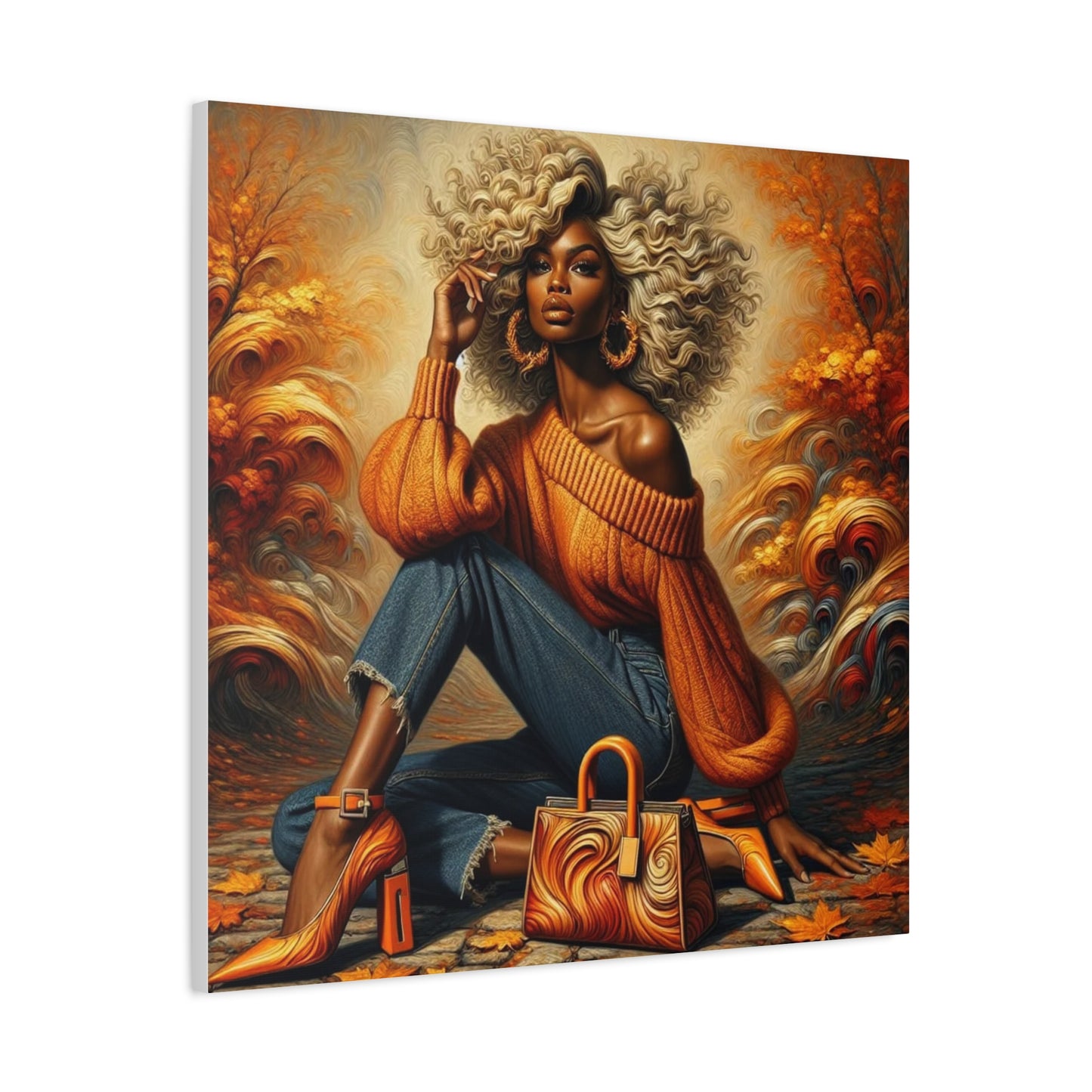 Beautiful Black Woman Canvas Art