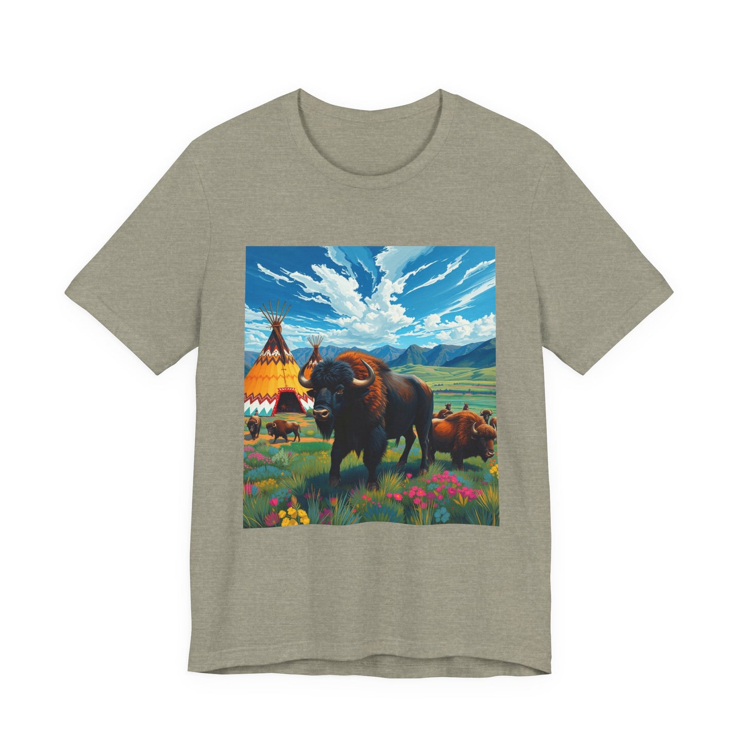 Southwest Abstract Buffalo Tee Shirt