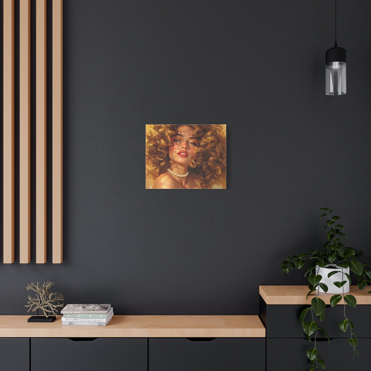 Canvas Print - Blonde Woman With Pearls