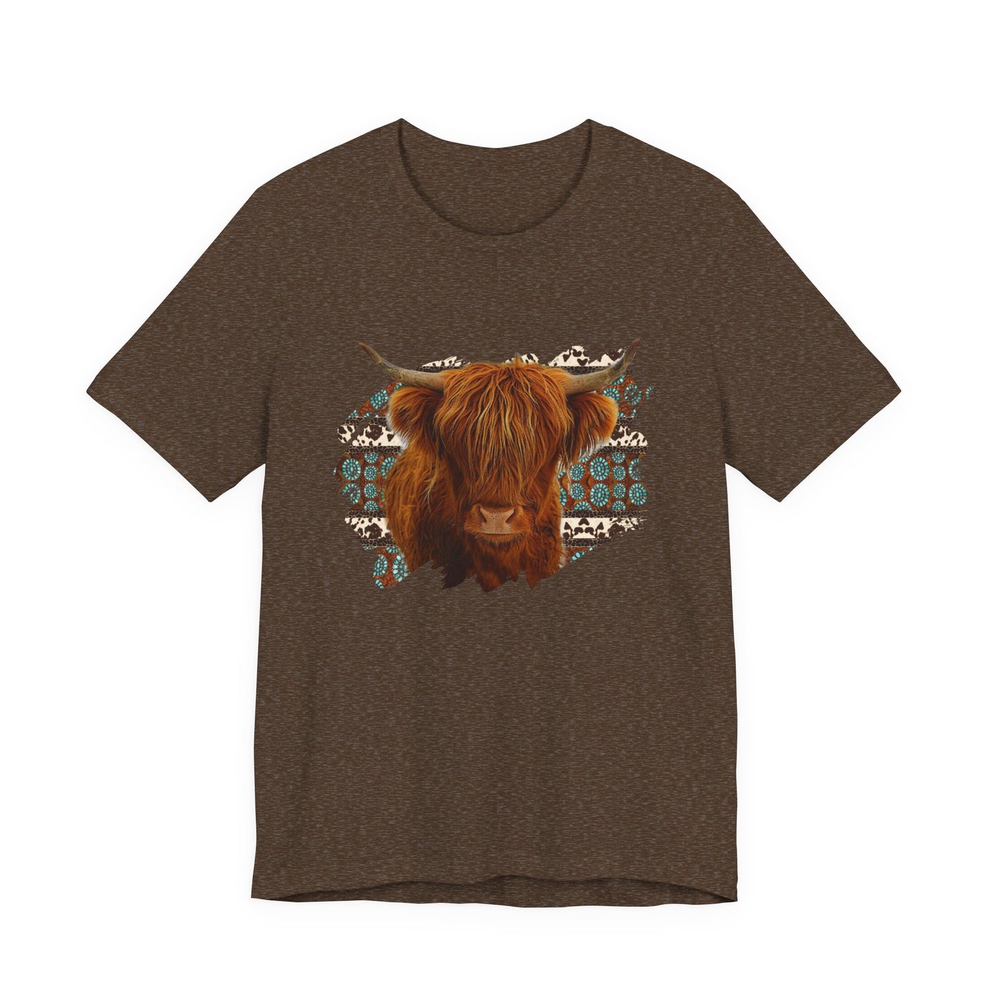 Furry Cow with Turquoise T-Shirt