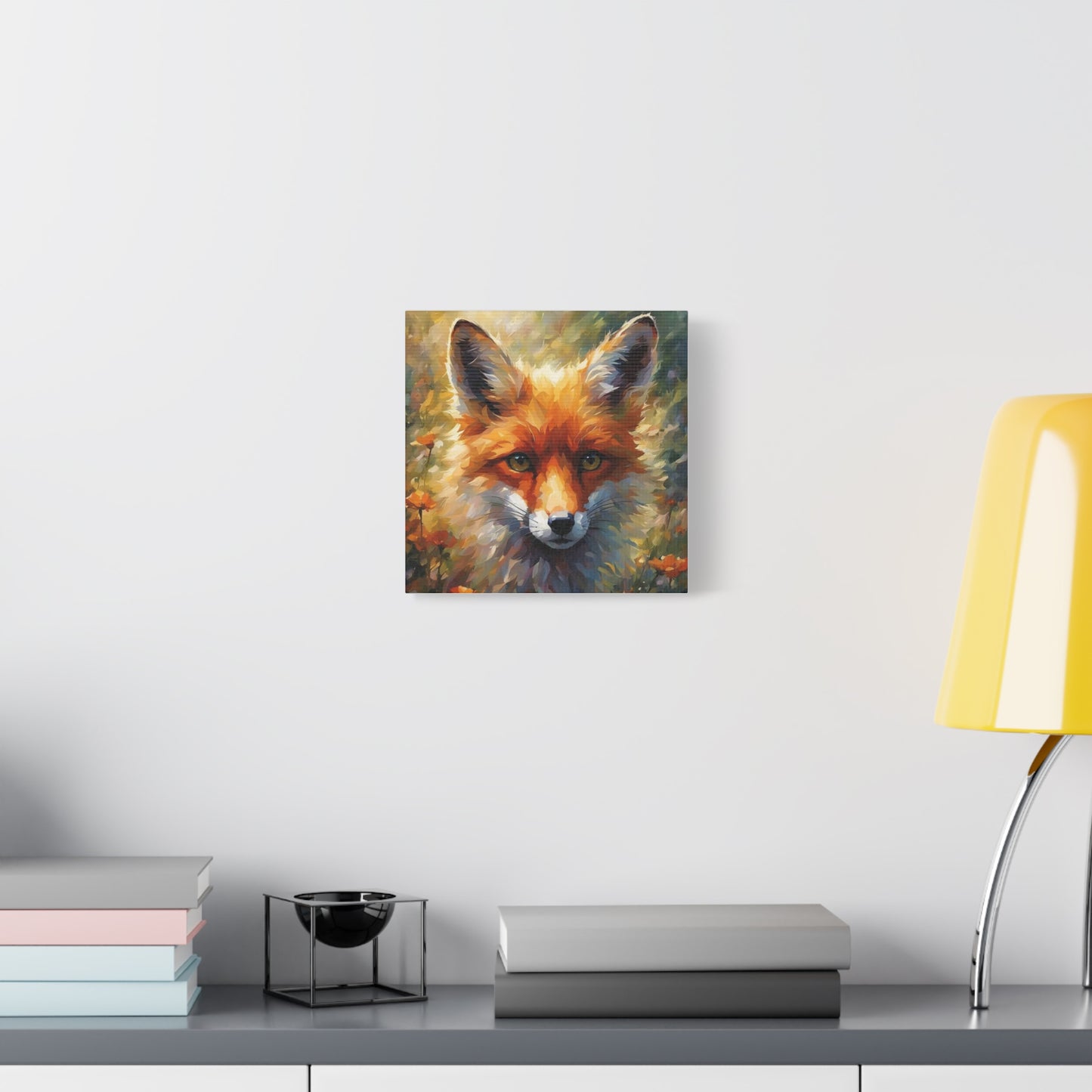 Fox in the Flowers Abstract Art