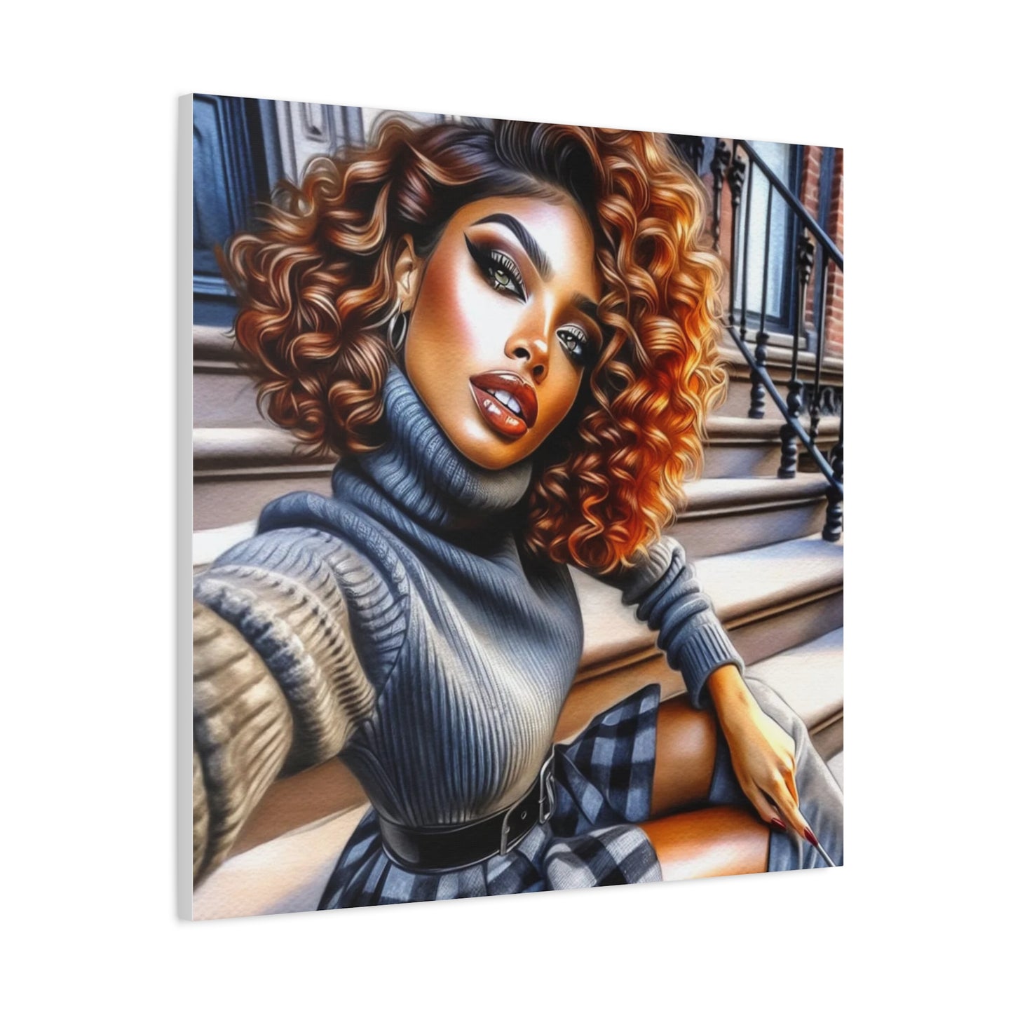 Beautiful Black Woman Canvas Art