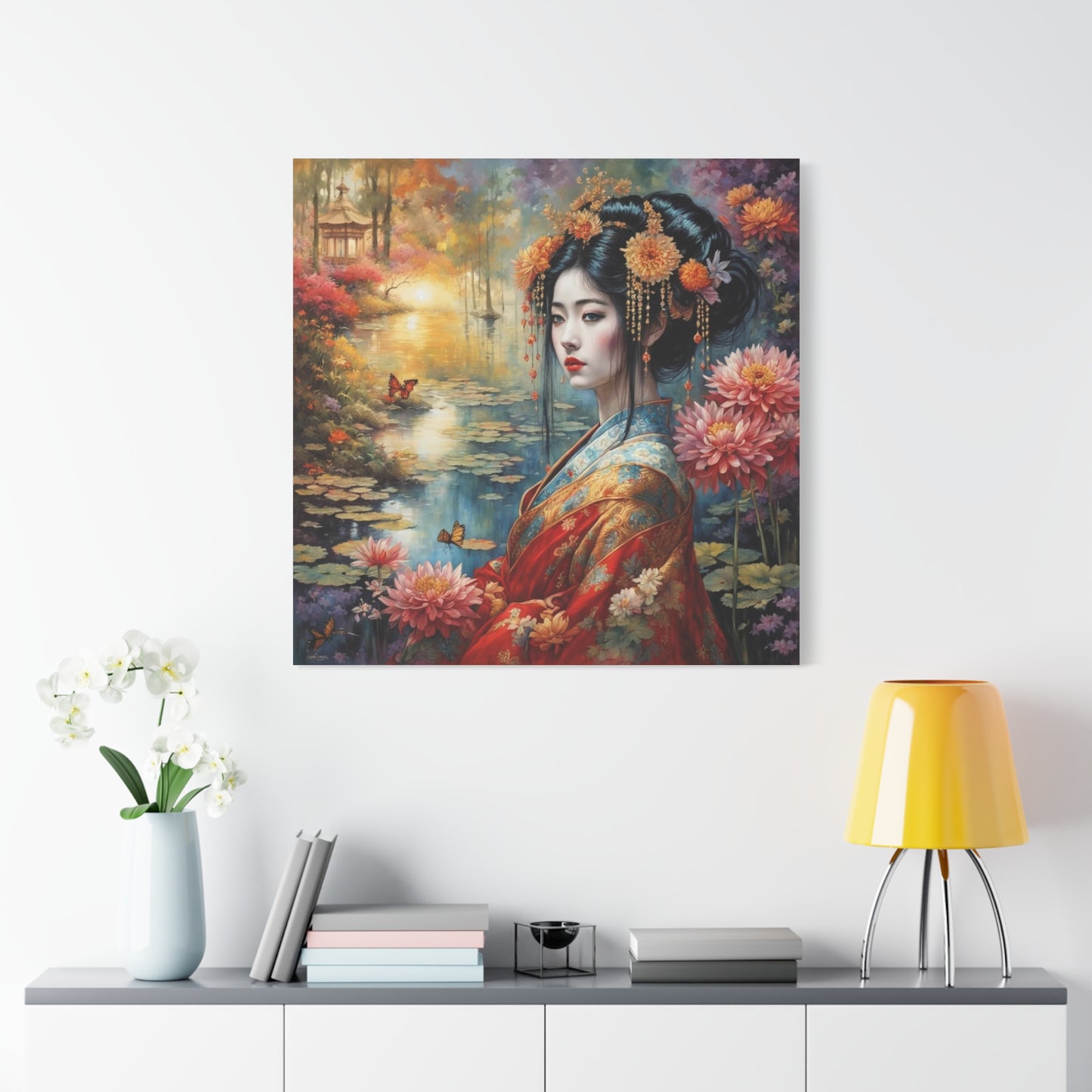 Beautiful Woman Asian Abstract Art
