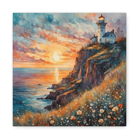 Lighthouse on the Cliff Abstract Art