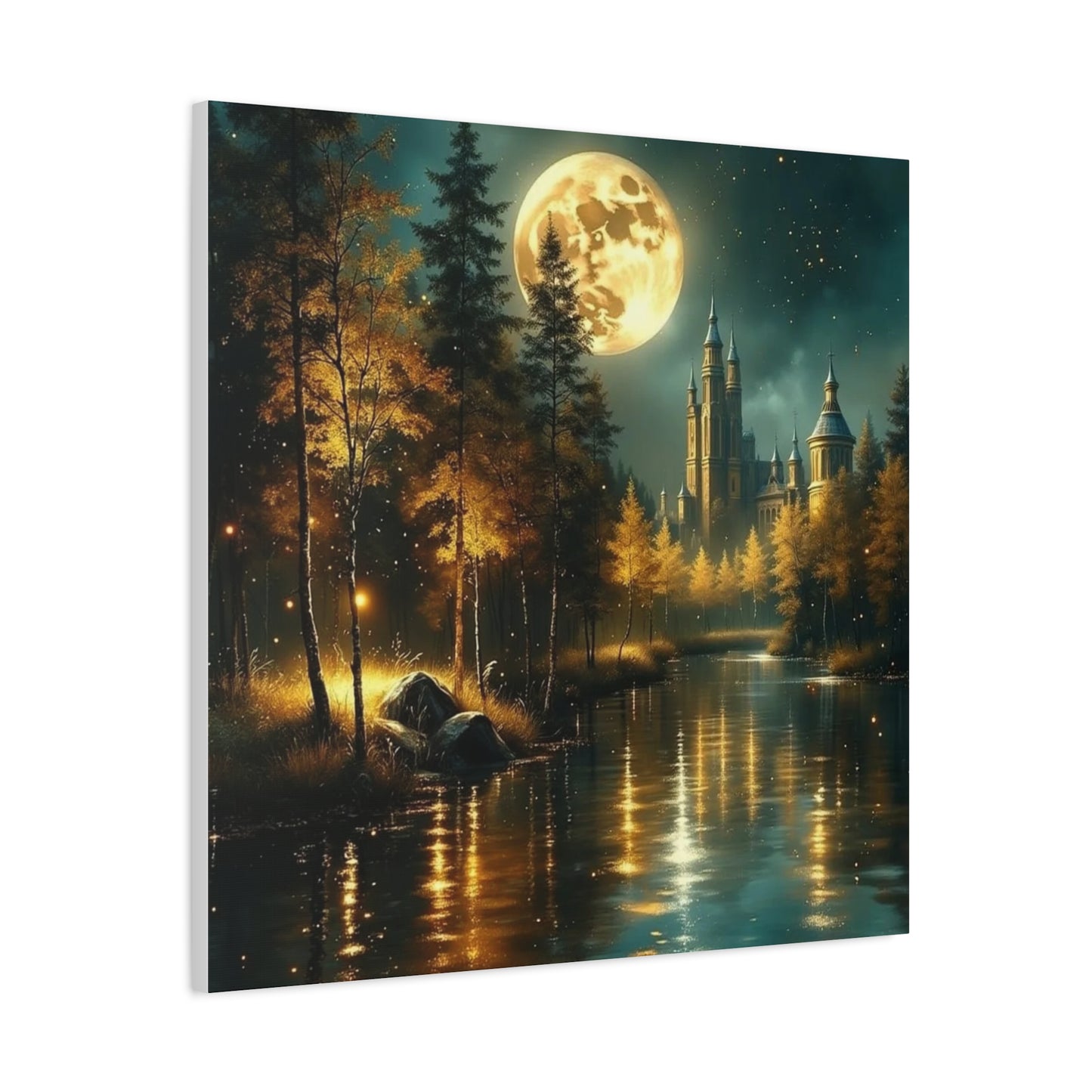 Canvas Print - Moon Over the Castle Wall Art