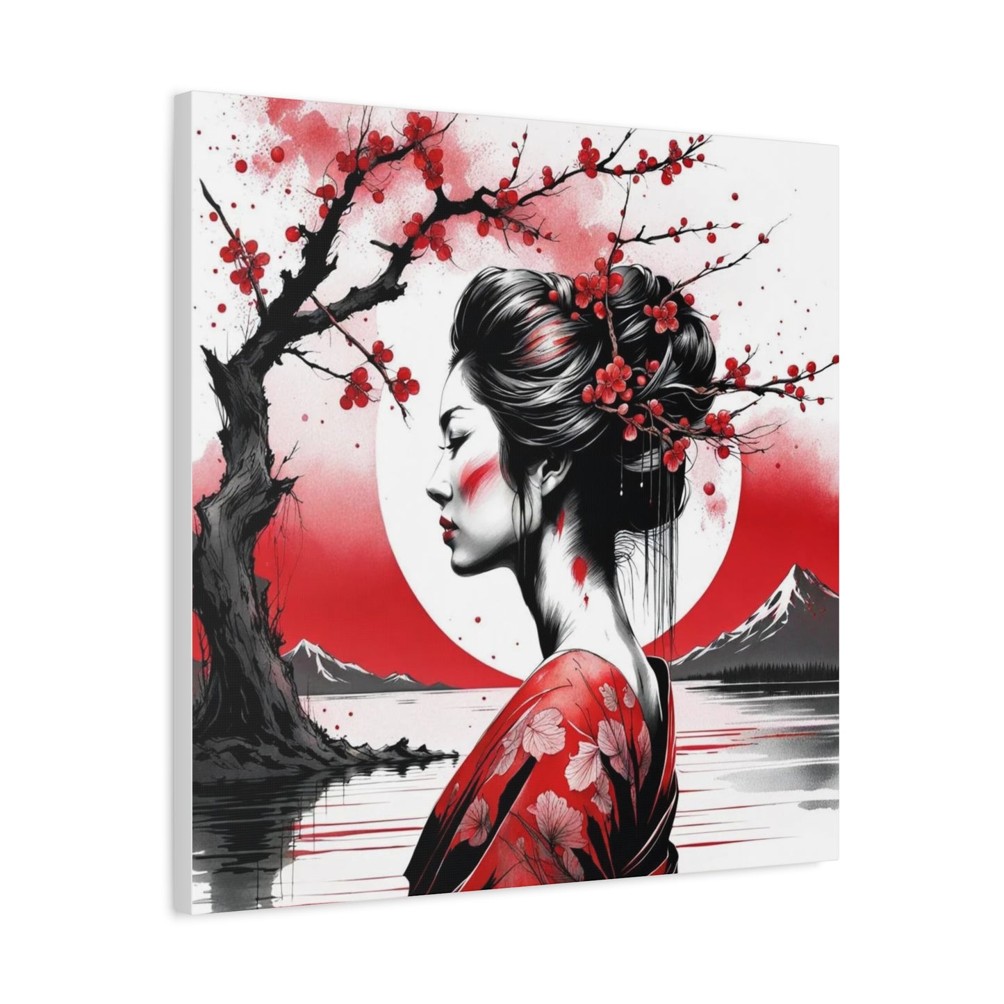 Beautiful Woman Asian Abstract Art