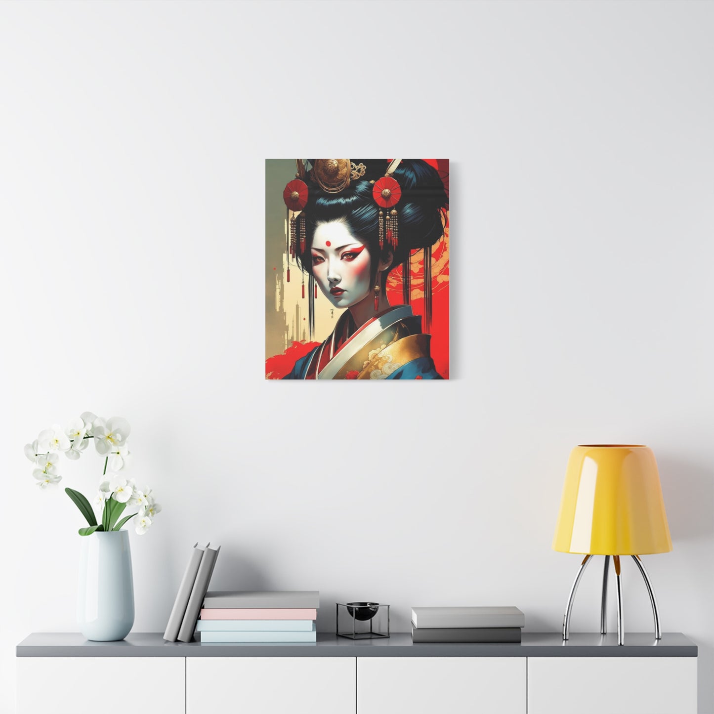 Geisha Asian Abstract Art
