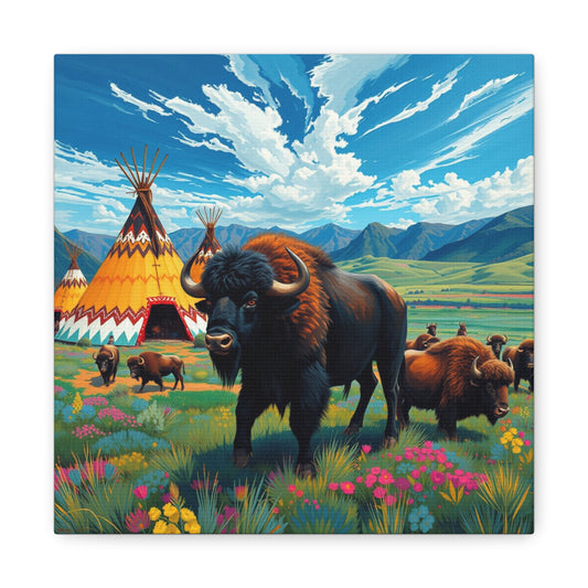 Canvas Print -Vibrant Buffalo Wall Art