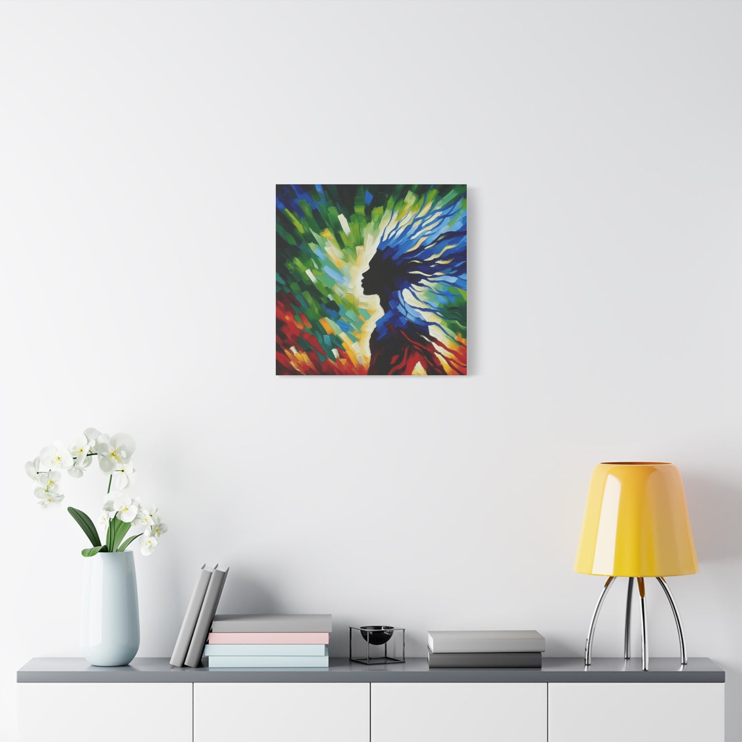 Abstract Man Black Canvas Art