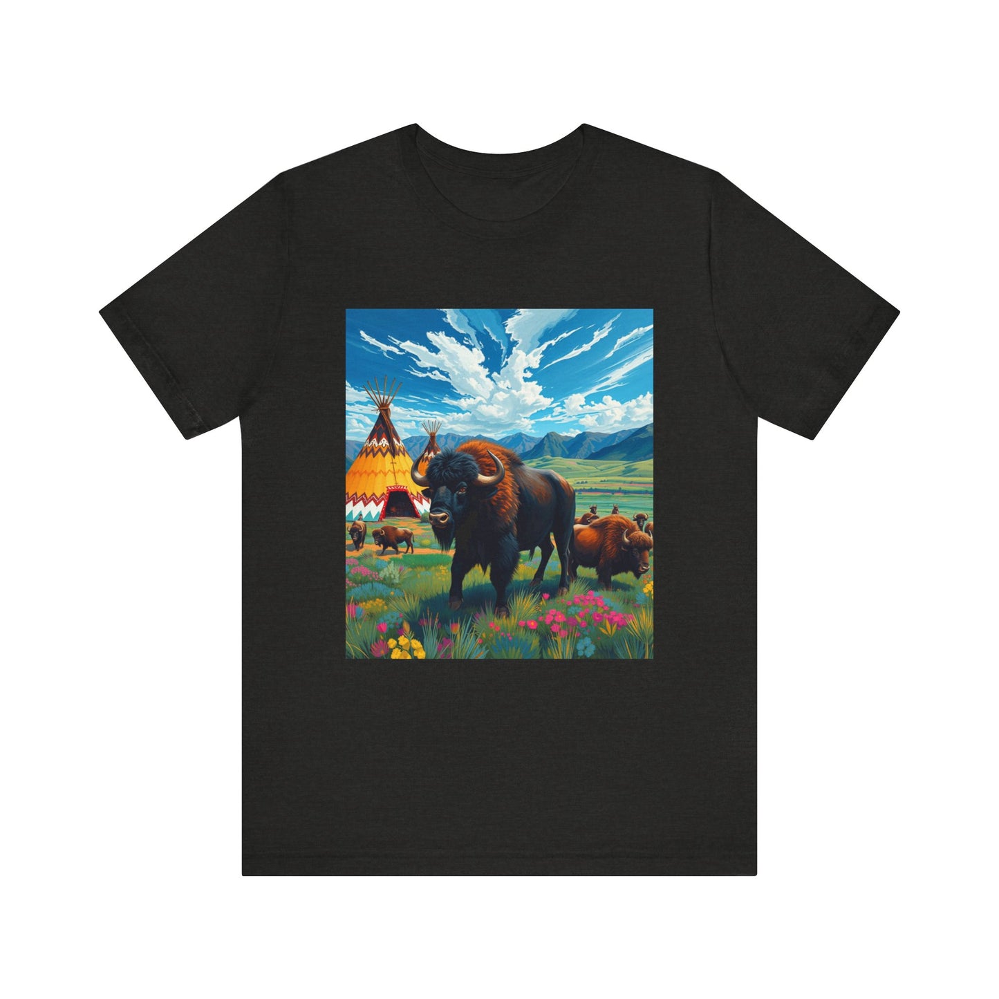 Southwest Abstract Buffalo Tee Shirt