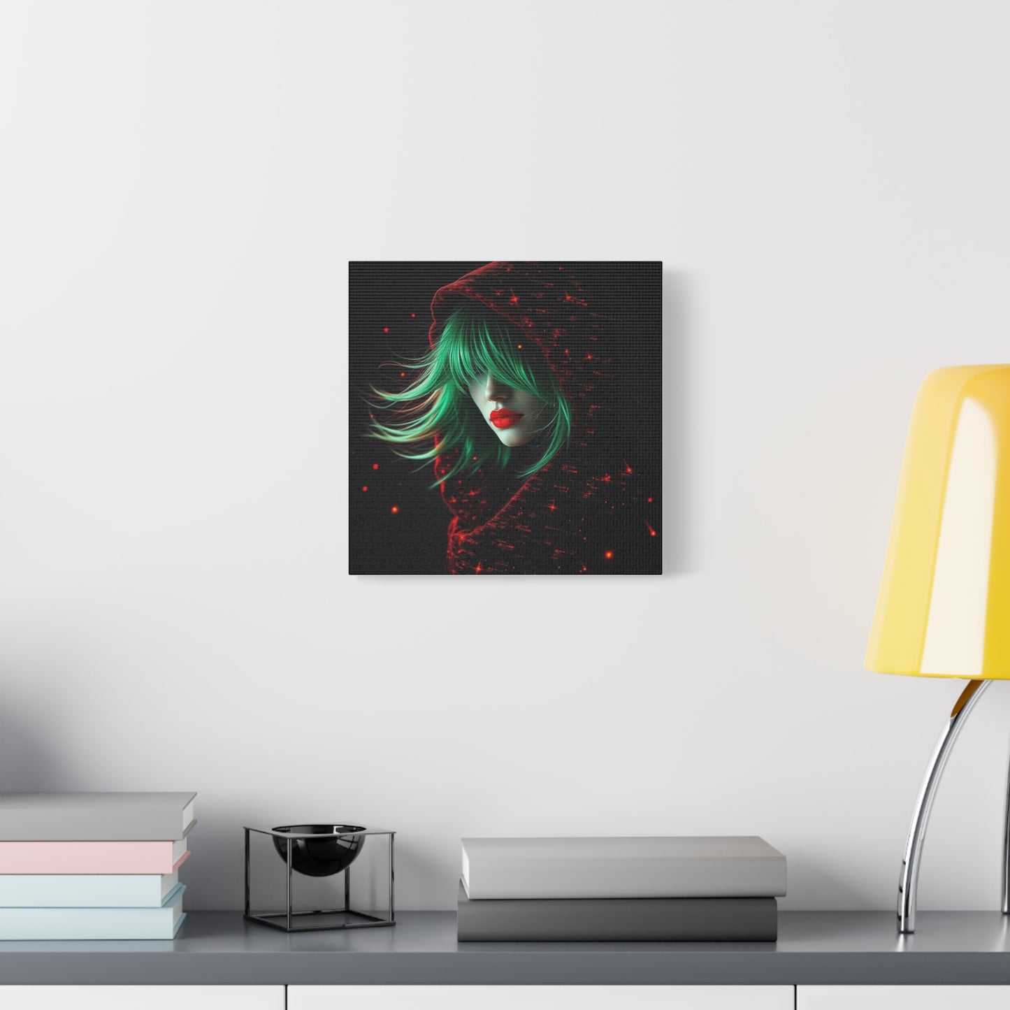 Green Haired Lady Abstract Art
