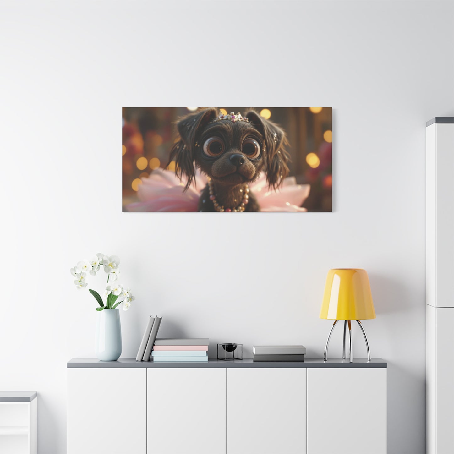 Dog in Pink Tutu Art