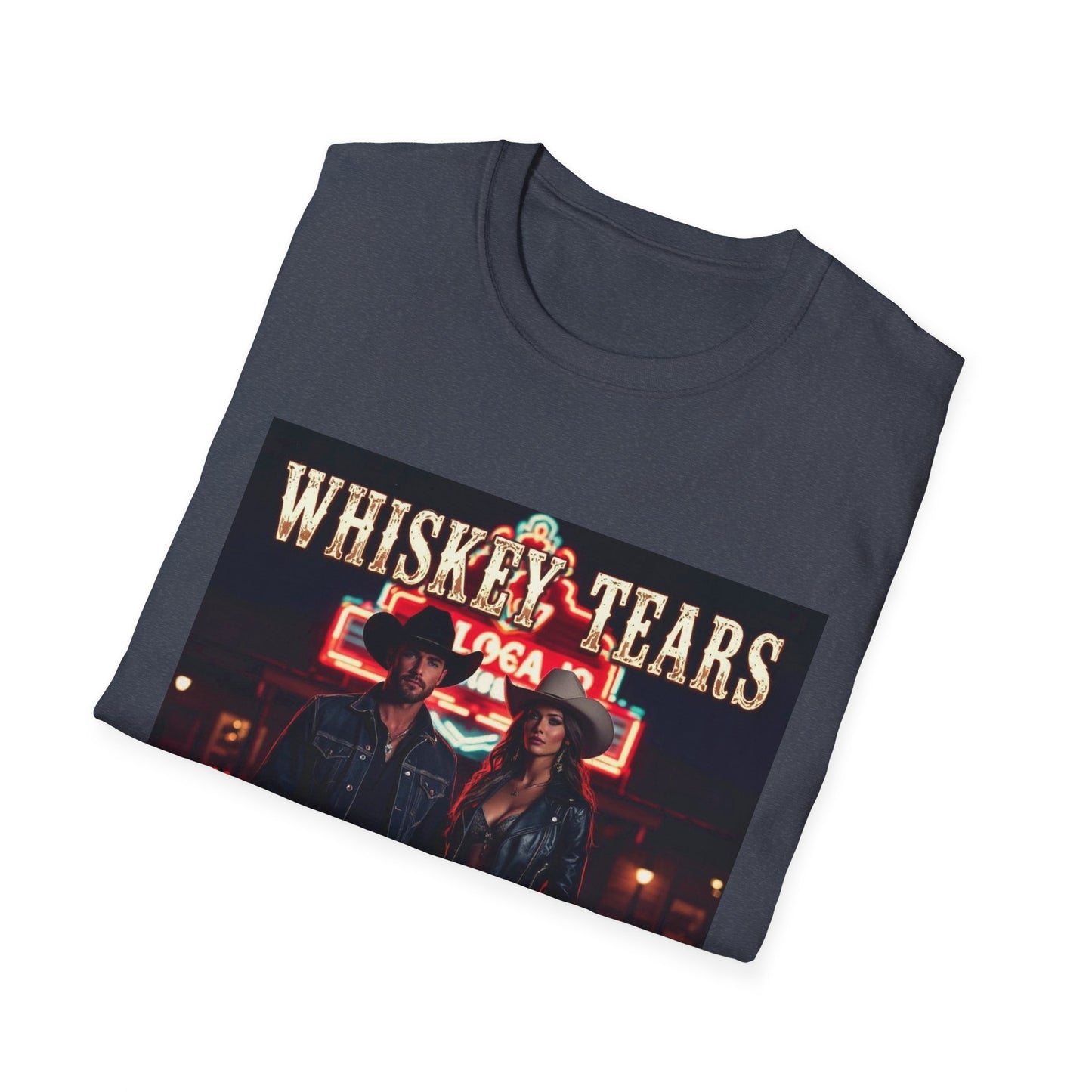 Whiskey Tears Modern Country Emotions Album Cover Western Boho, Unisex T-Shirt,