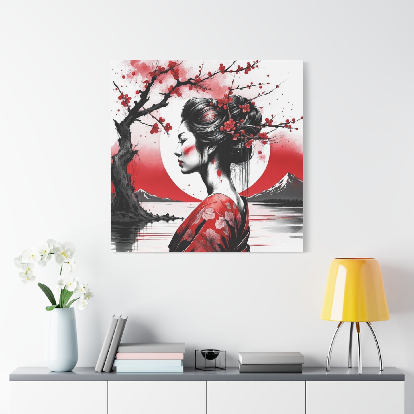 Beautiful Woman Asian Abstract Art