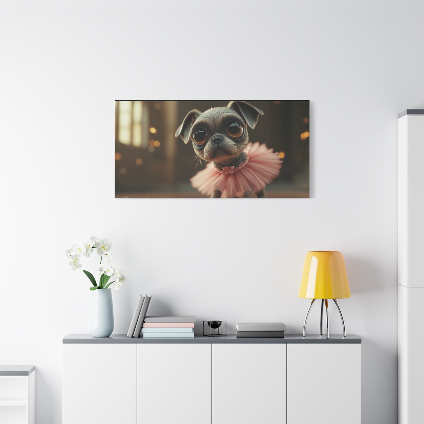 Cute Dog in Pink Tutu Art