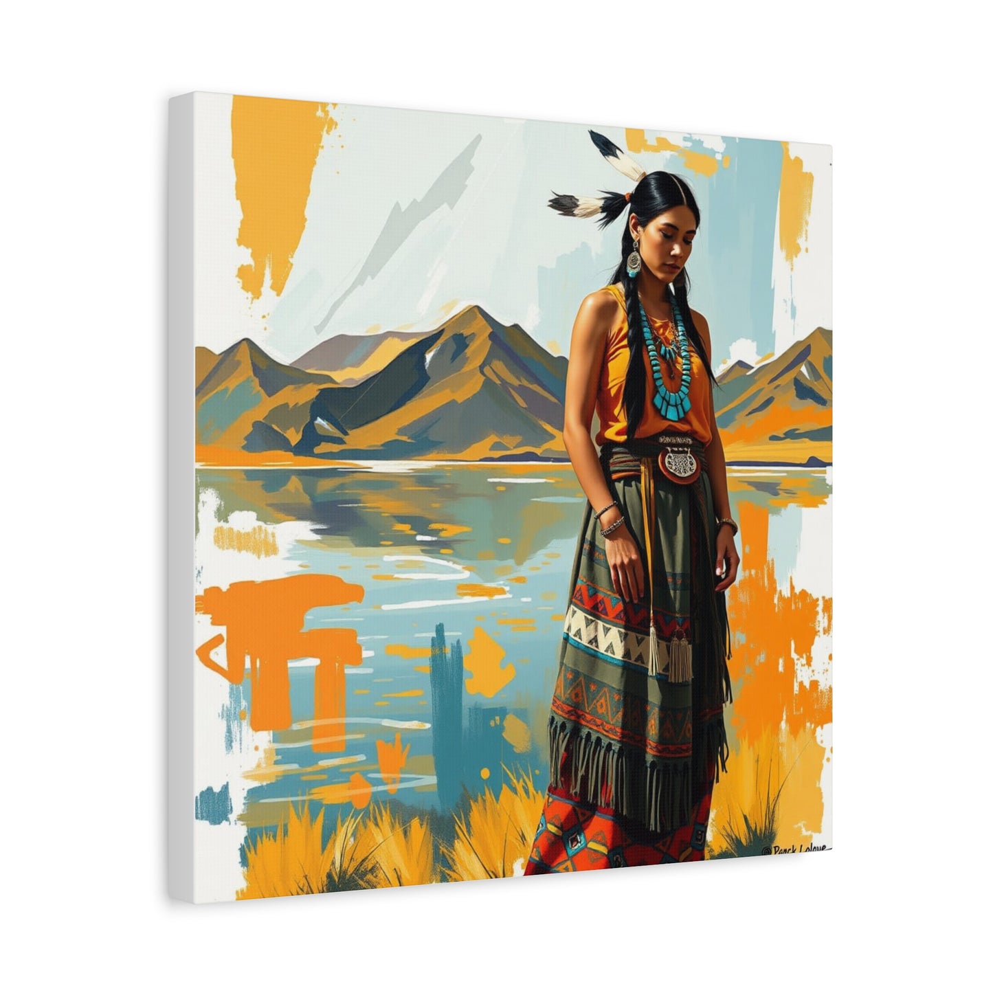 Canvas Print -Native American Woman Wall Art
