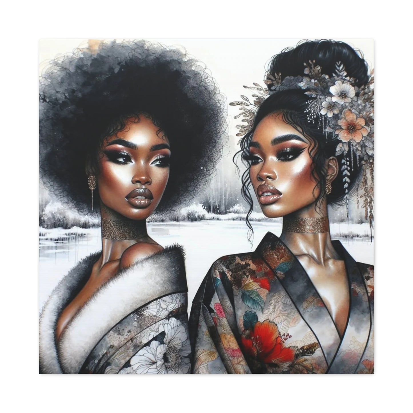 Beautiful Black Woman Canvas Art