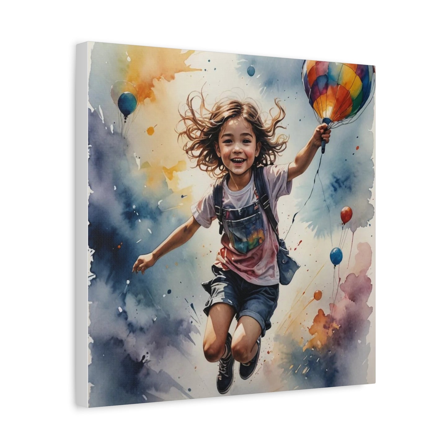 Little Boy with a Balloon Canvas Art - Children's Room Art