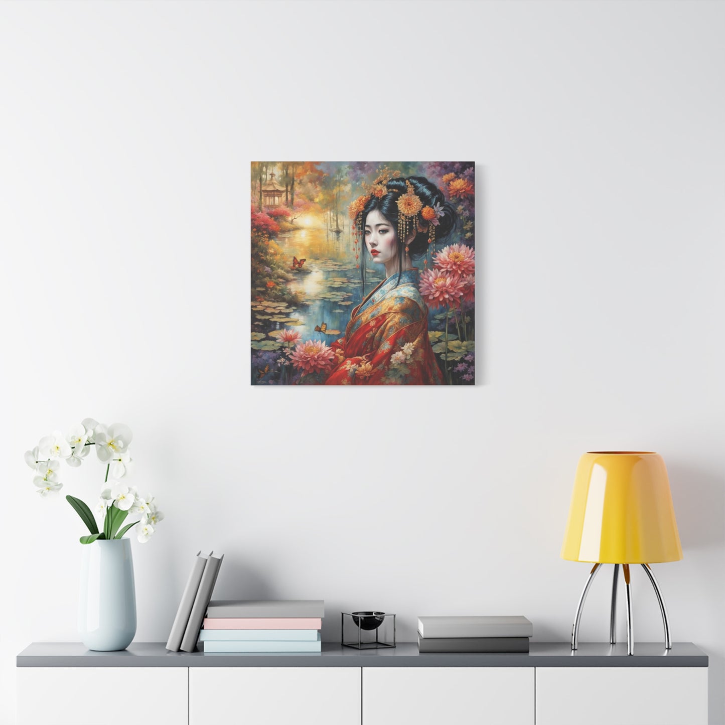 Beautiful Woman Asian Abstract Art