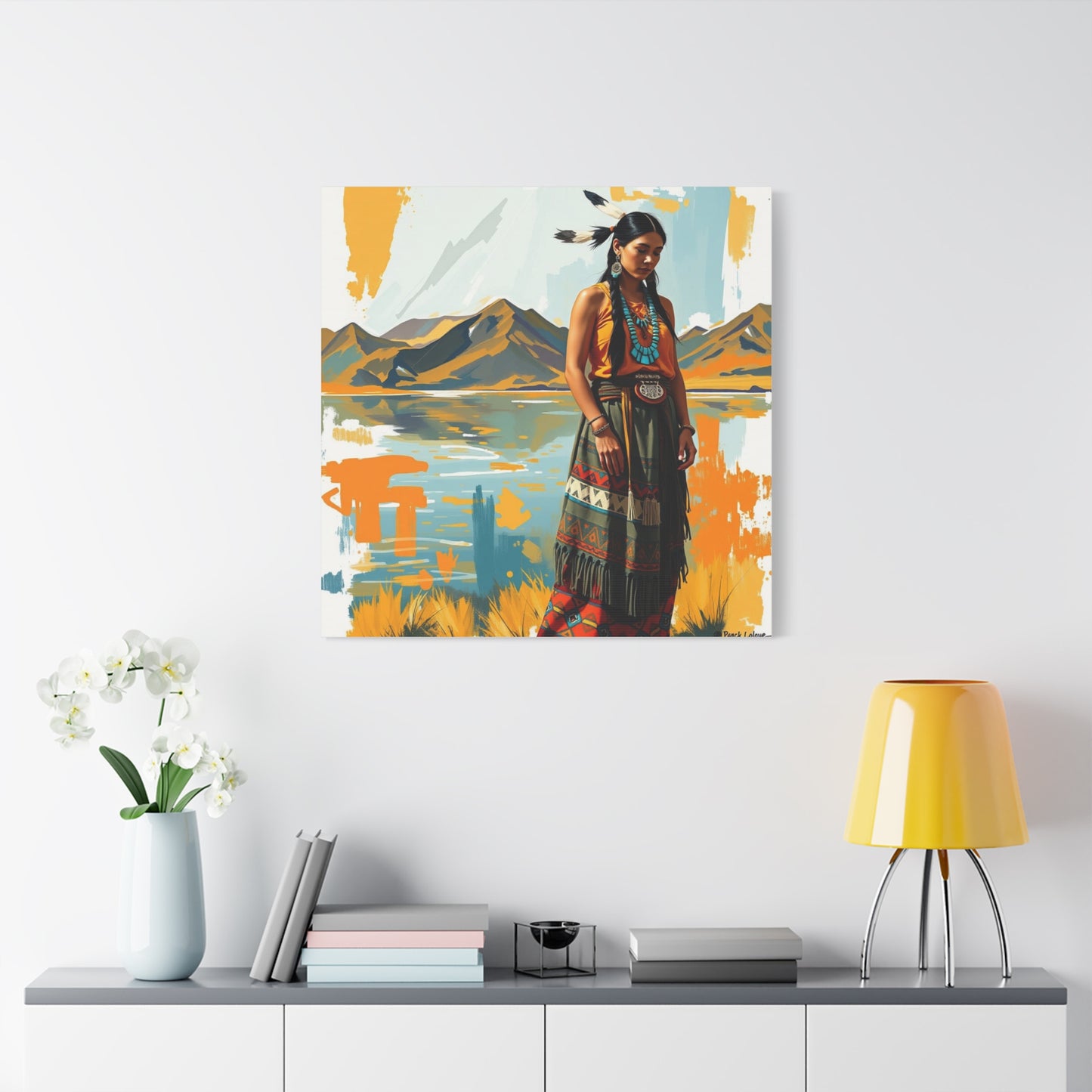 Canvas Print -Native American Woman Wall Art