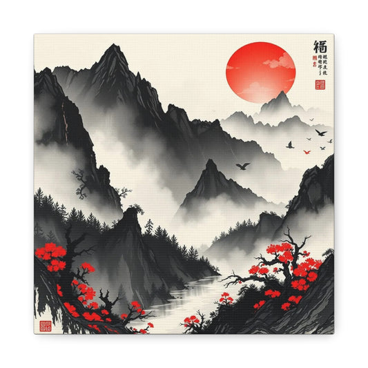 Fog on the Mountains Asian Abstract Art