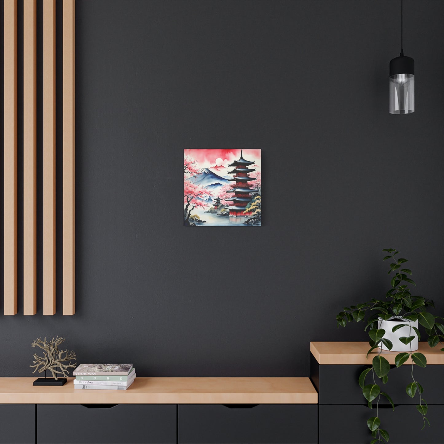Sunset over the Mountains Asian Abstract Art