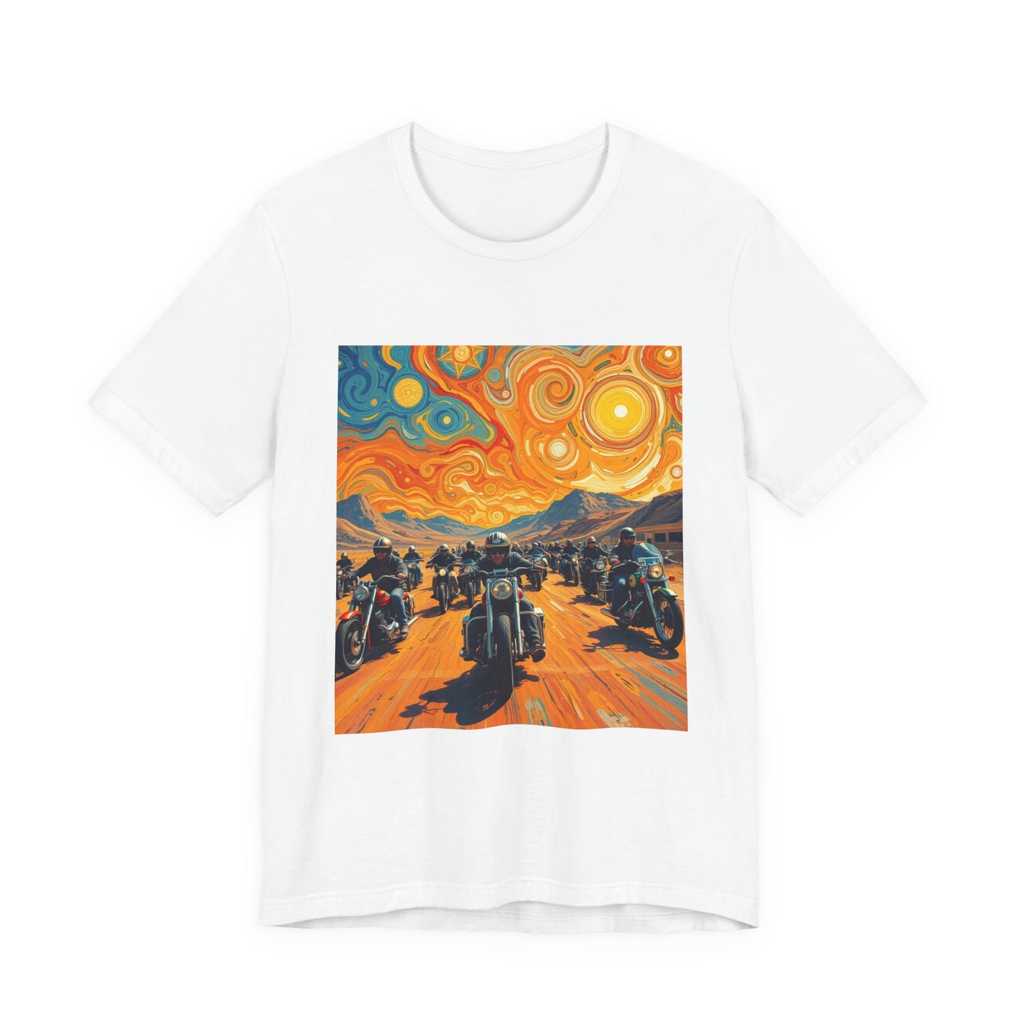 Black Hills Bikers in Sturgis Abstract Tee