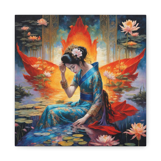 Lady in the Water Asian Abstract Art