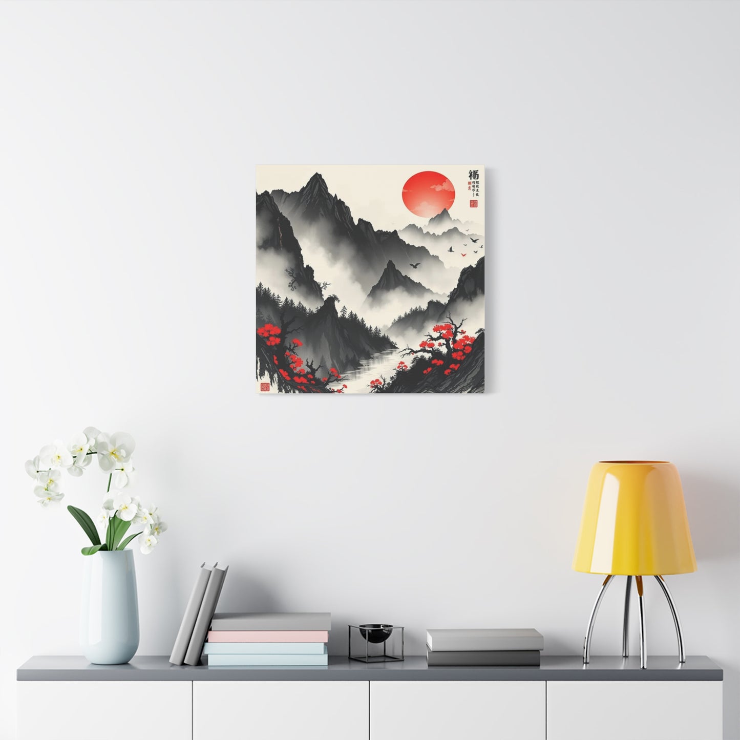 Fog on the Mountains Asian Abstract Art