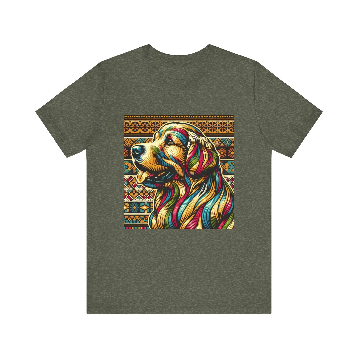 Retro Colorful Golden Retiever Tee - Unisex Shirt