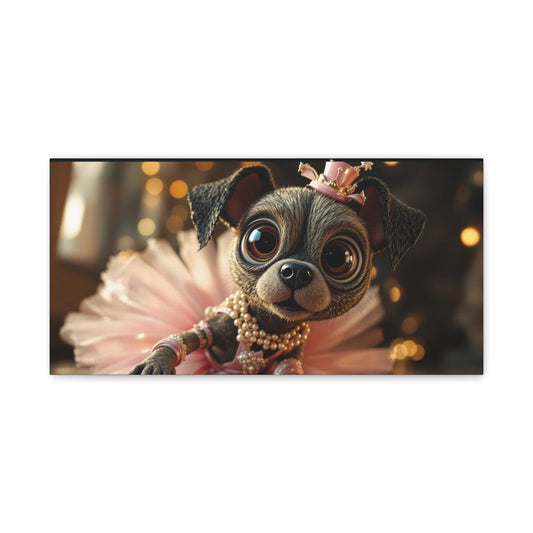 Cute Dog in Pink Tutu Art