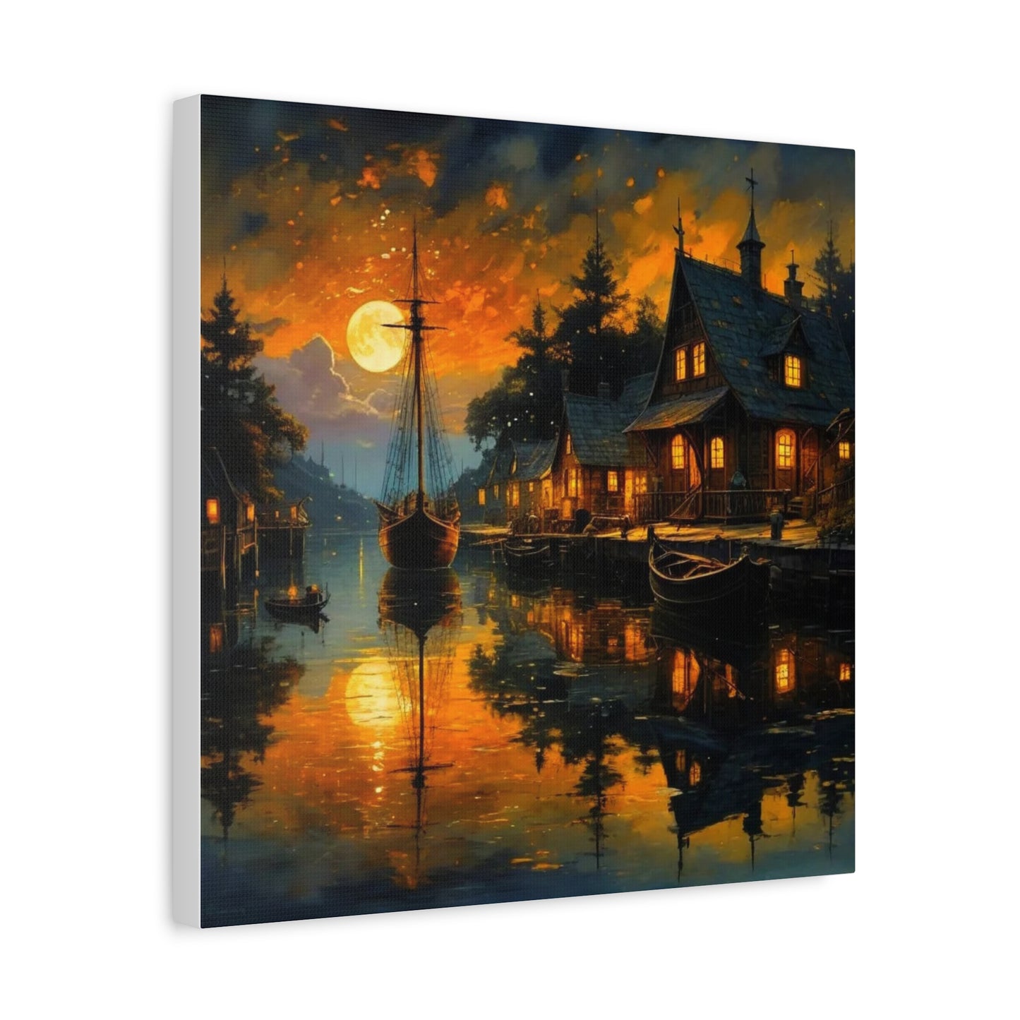 Wall Art - Harbor Glow Matte Canvas