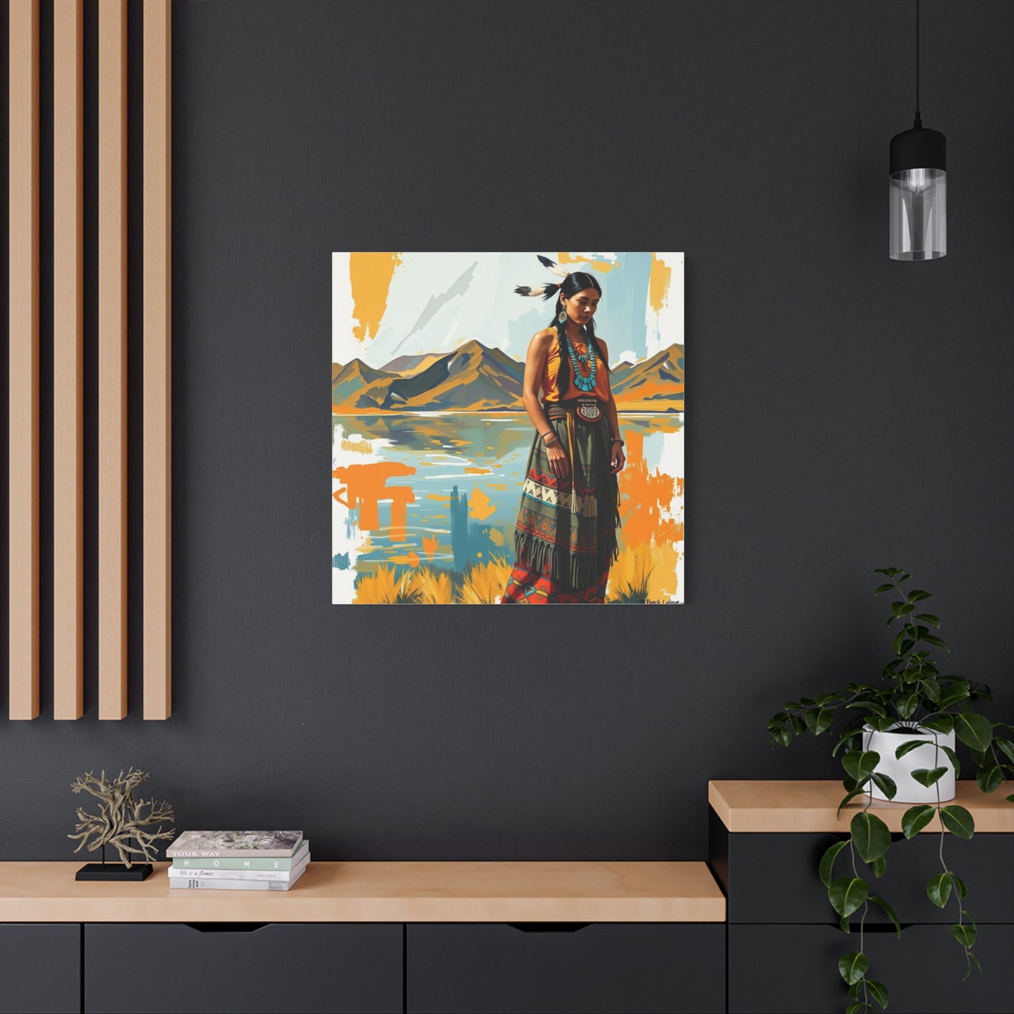 Canvas Print -Native American Woman Wall Art