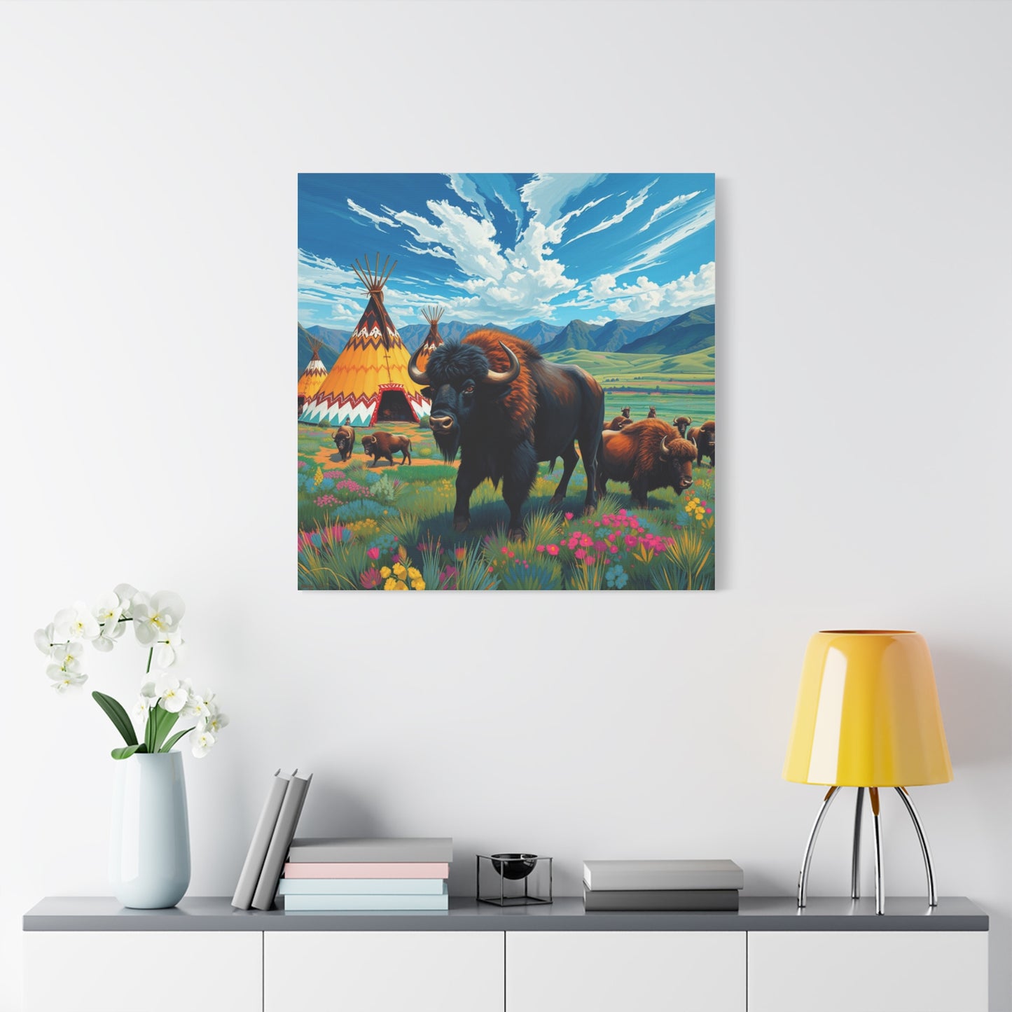 Canvas Print -Vibrant Buffalo Wall Art