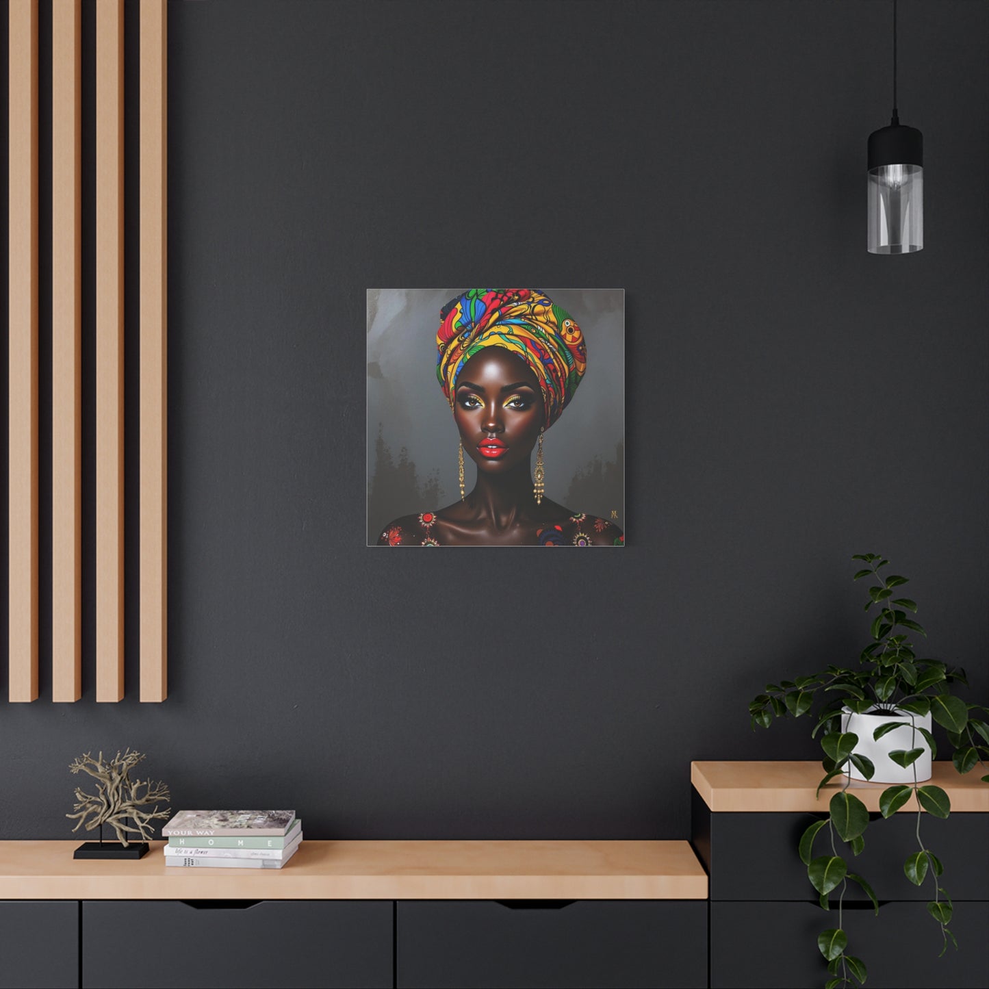 Beautiful Woman African Abstract Art