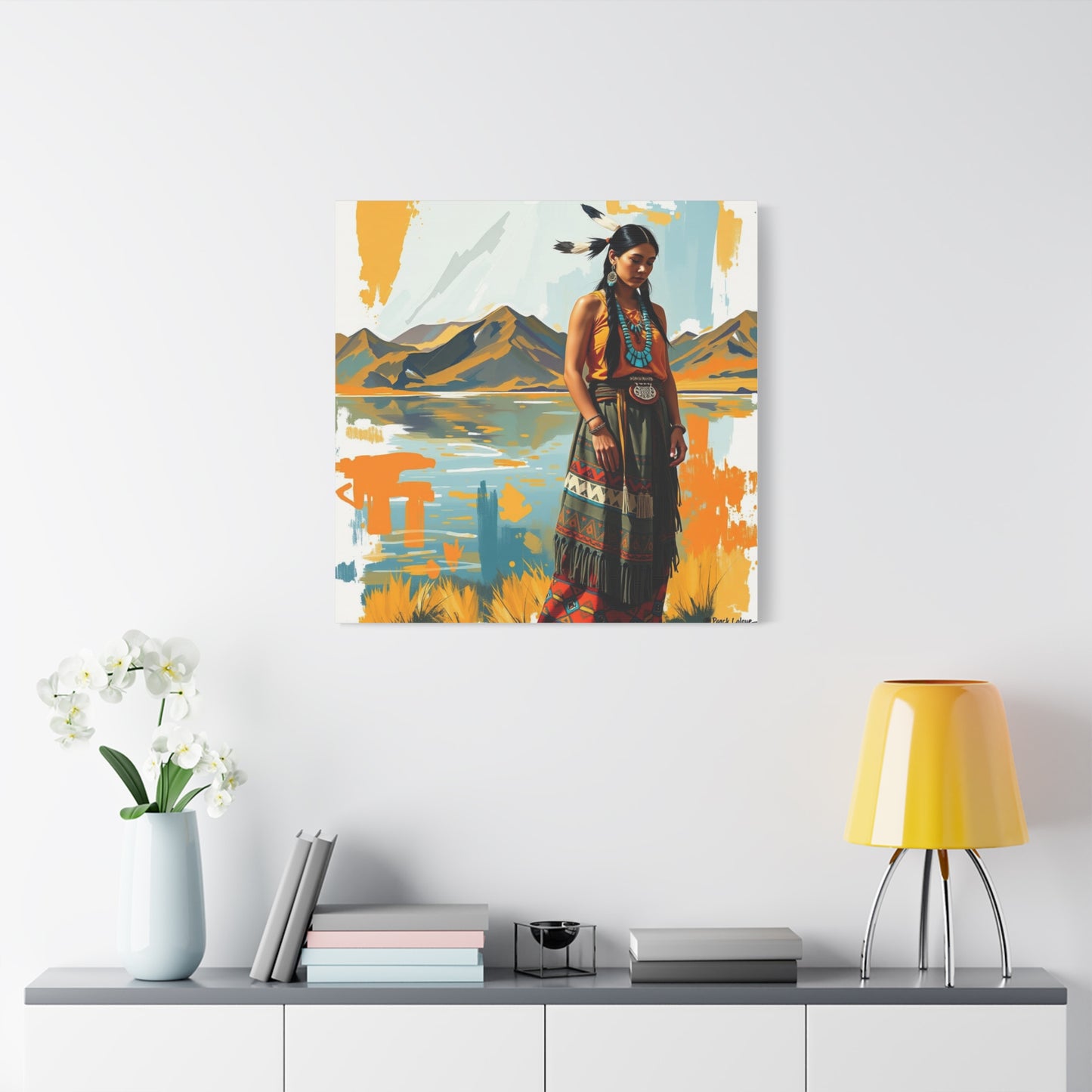 Canvas Print -Native American Woman Wall Art