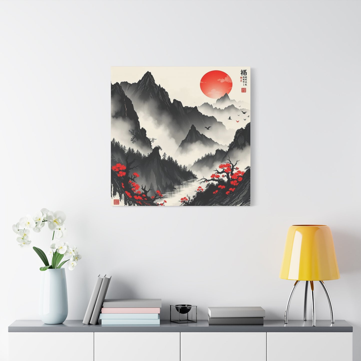Fog on the Mountains Asian Abstract Art