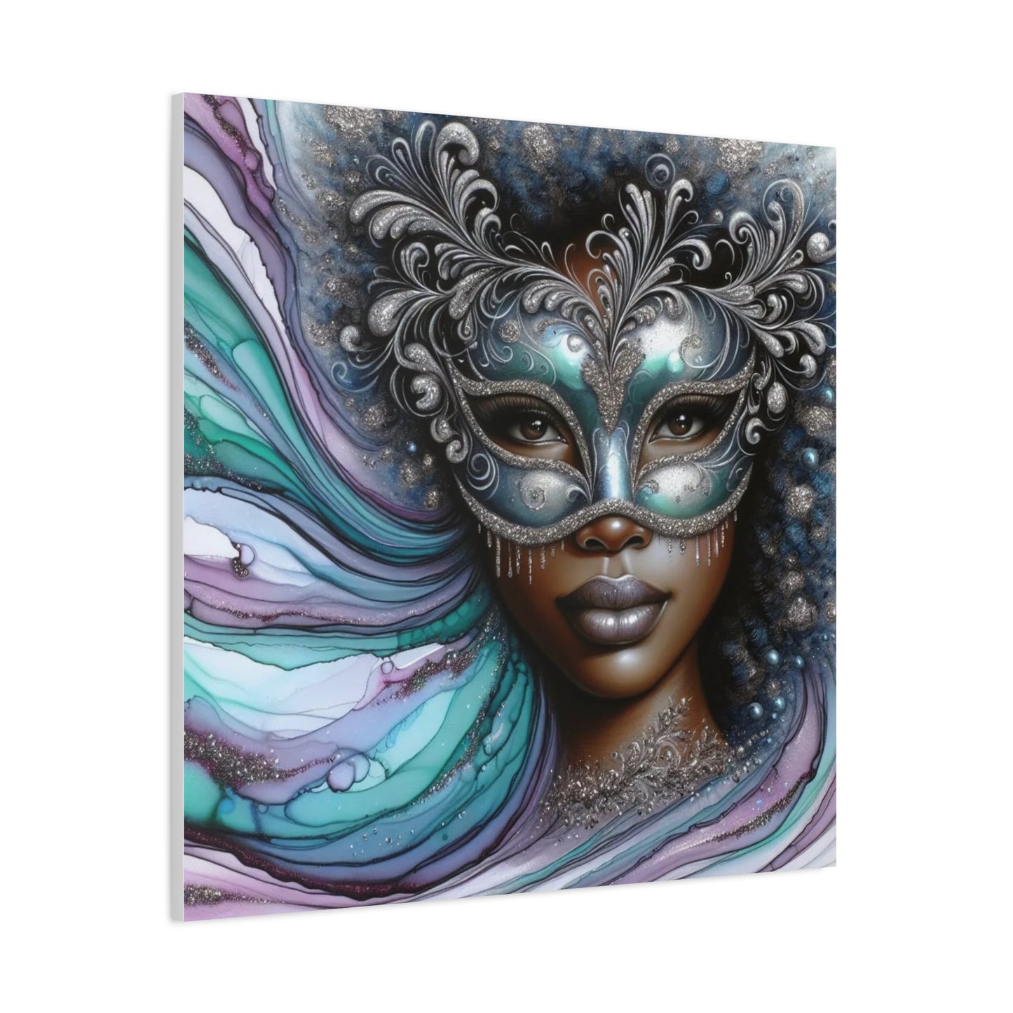 Beautiful Black Woman Abstract Canvas Art