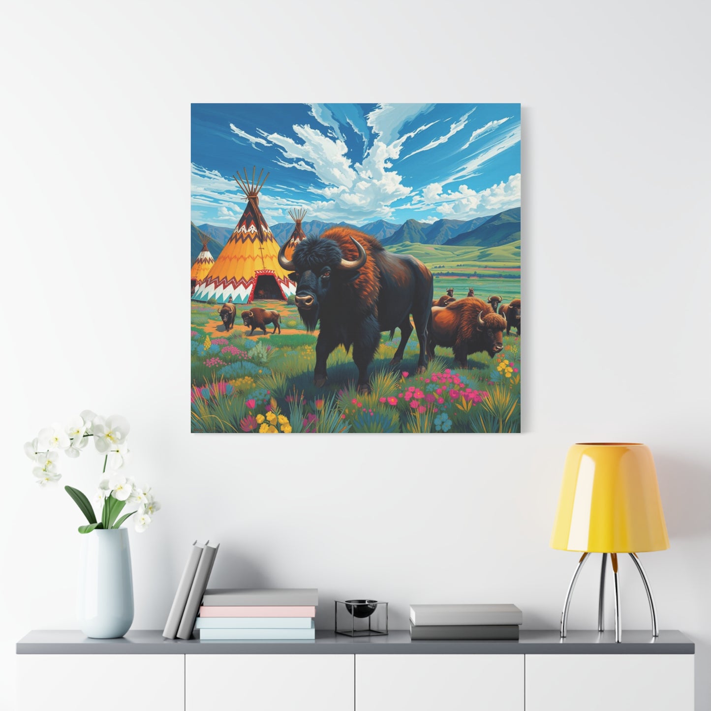 Canvas Print -Vibrant Buffalo Wall Art