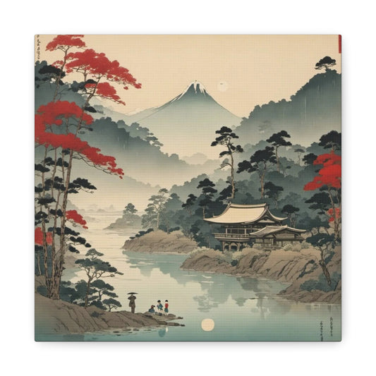 Home by the Lake Asian Abstract Art