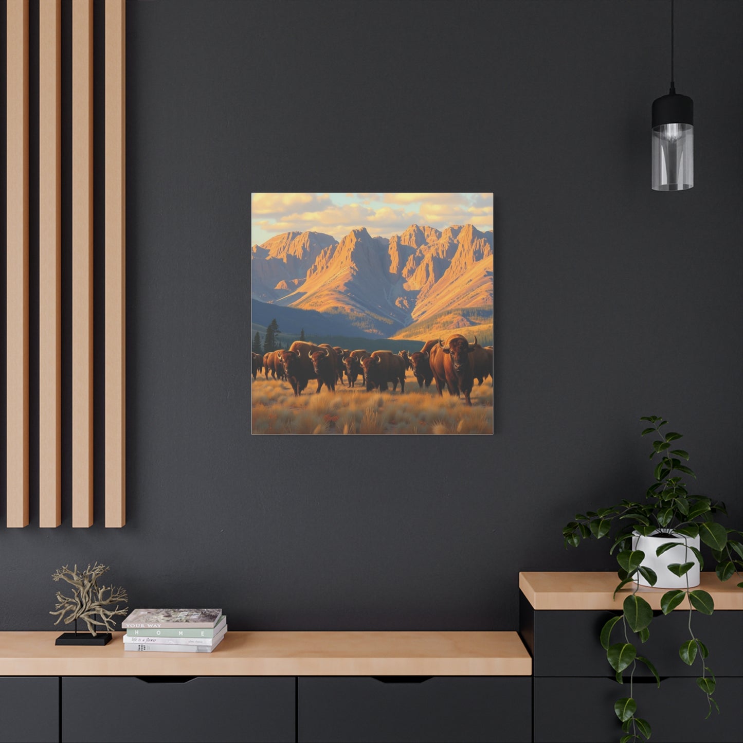 Canvas Print -Buffalo at the Black Hills Wall Art